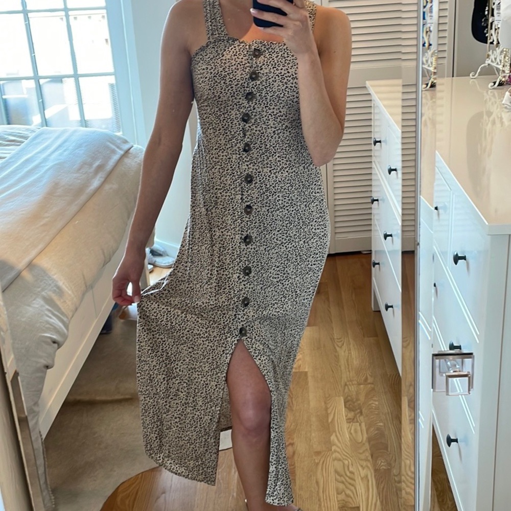 Leopard print sundress.
